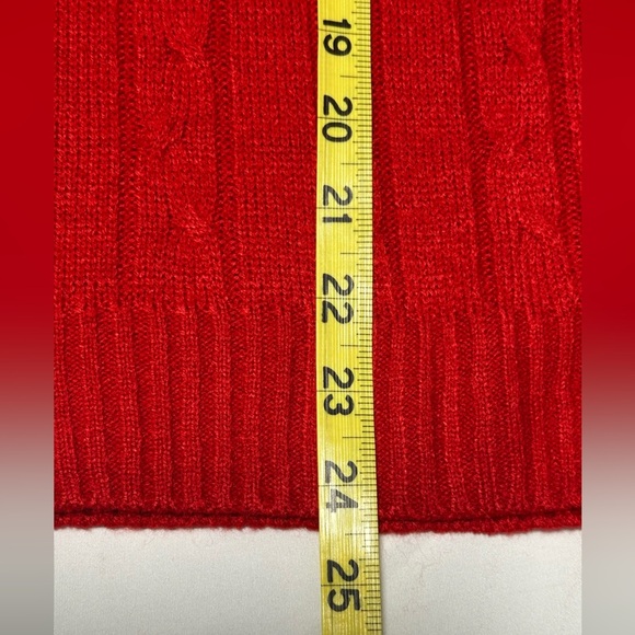 Turtle Bay New York Red Cable Knit Women's Sweater - Picture 5 of 6
